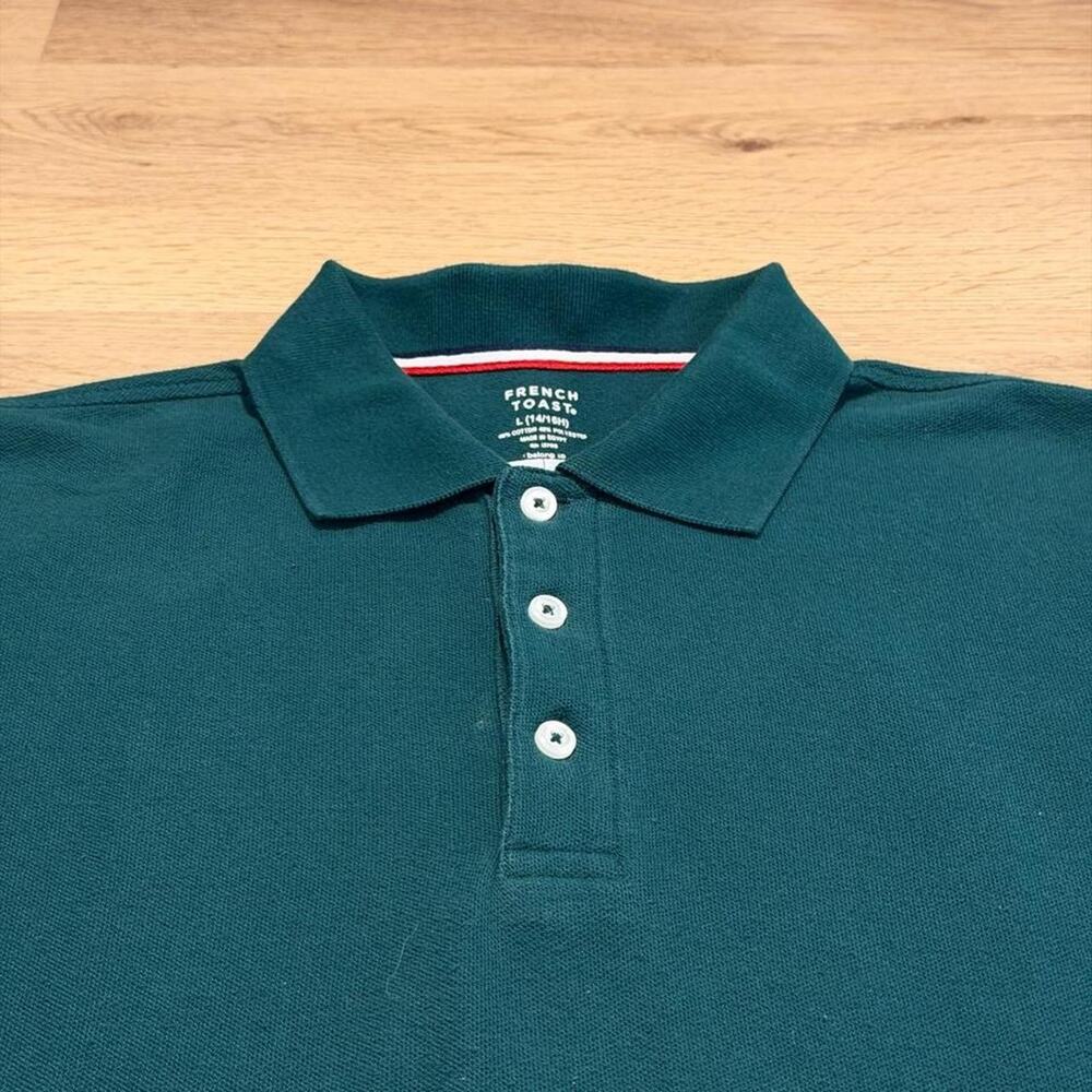 French Toast Dark Green Polo